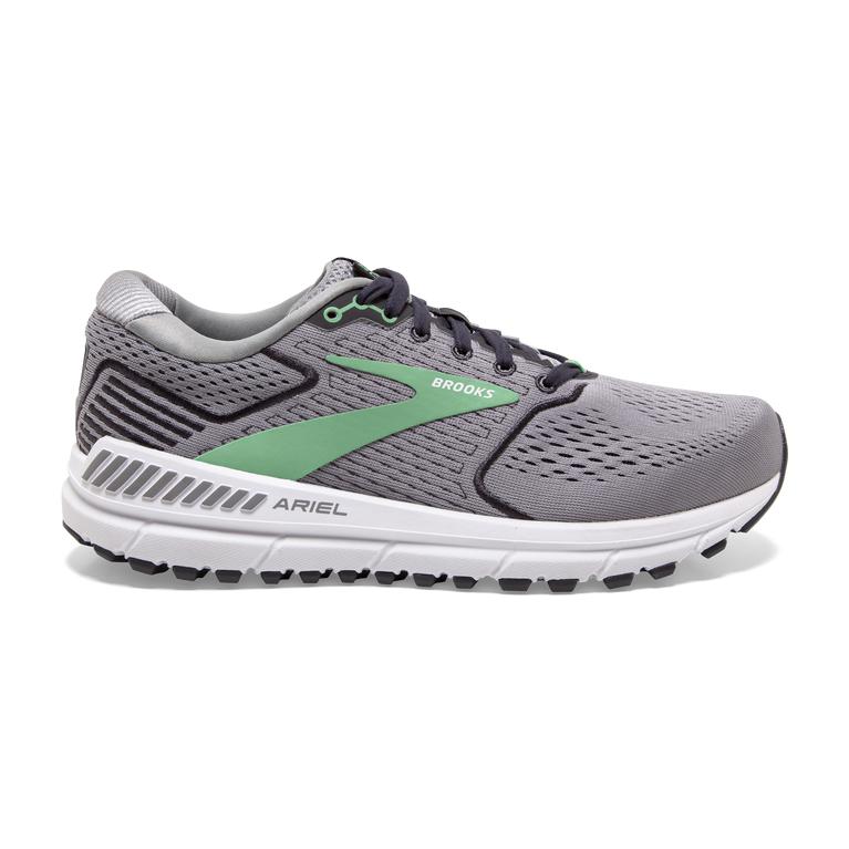 Brooks Ariel '20 Road Running Shoes - Women's - Alloy/Grey/Black/Green (76830-SPKT)